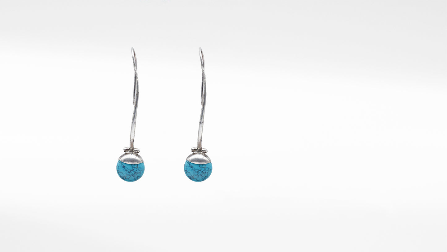 Sliver Turquoise hanging Earring