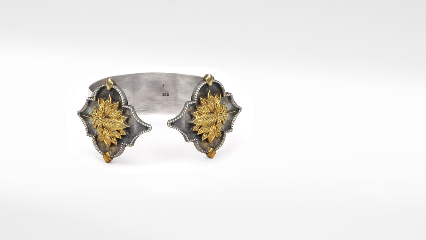 Anantaya - Silver Handcrafted Adjustable Hand Cuff