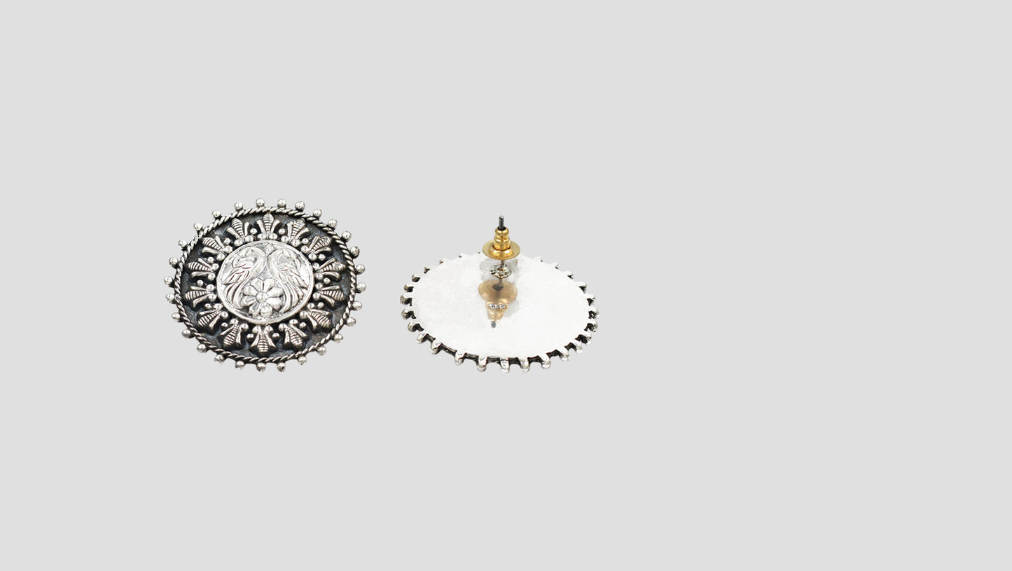 Oxidised Handcrafted Silver Earrings – Sangeeta Boochra