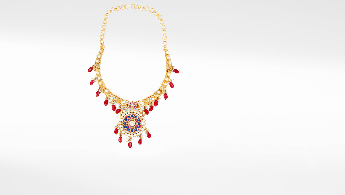 Sangeeta Boochra Silver Moissanite Necklace