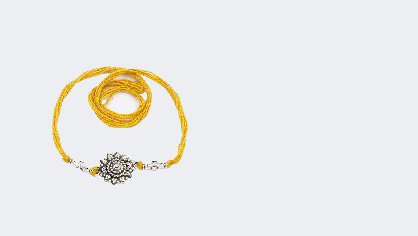 Sangeeta Boochra "925 Sterling Silver Rakhi: Timeless Bond"