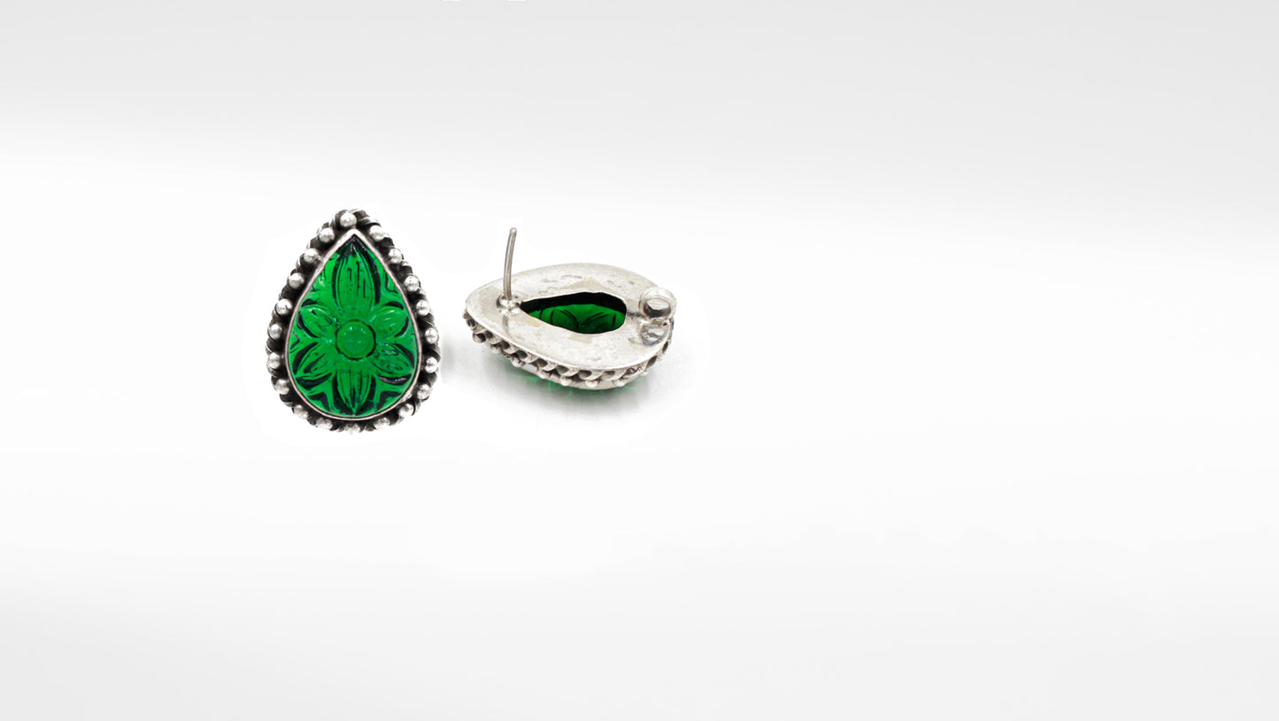 Silver Amelia Handmade Stud Earring