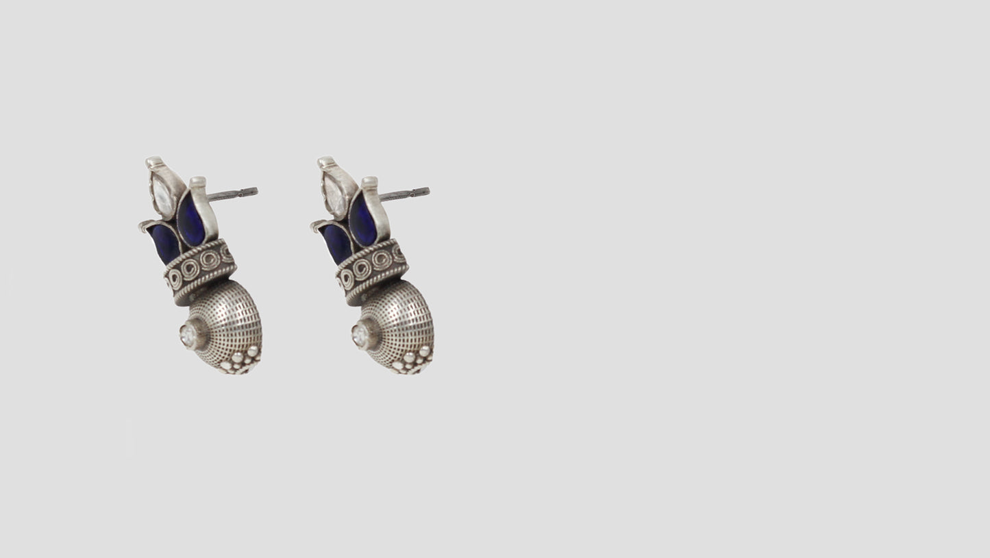 Classic Grace: Sangeeta Boochra Handcrafted Silver Studs