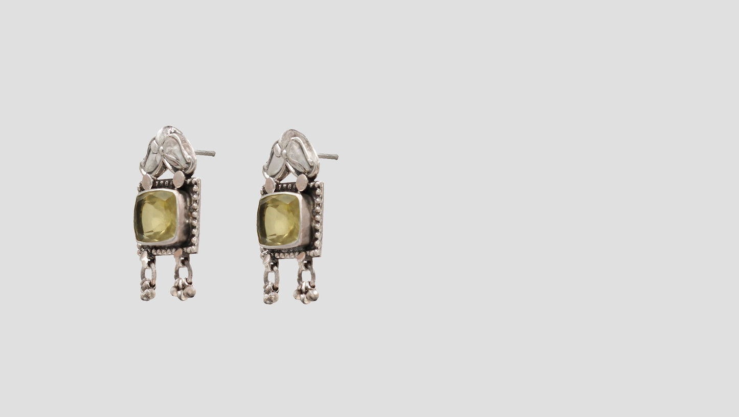 "Classic Splendor: Handcrafted Silver Studs by Sangeeta Boochra "