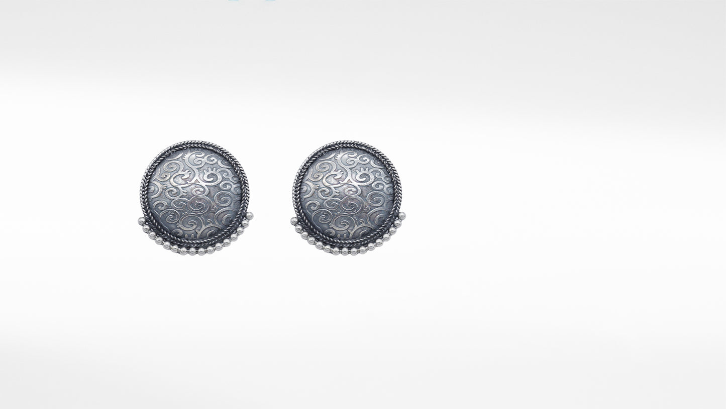 Indian Look Silver Earring