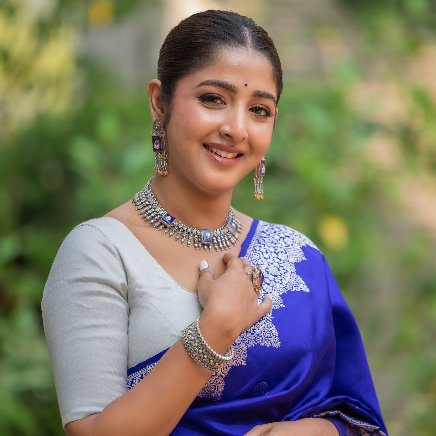 Swastika Ghosh in Signature Silver by Sangeeta Boochra