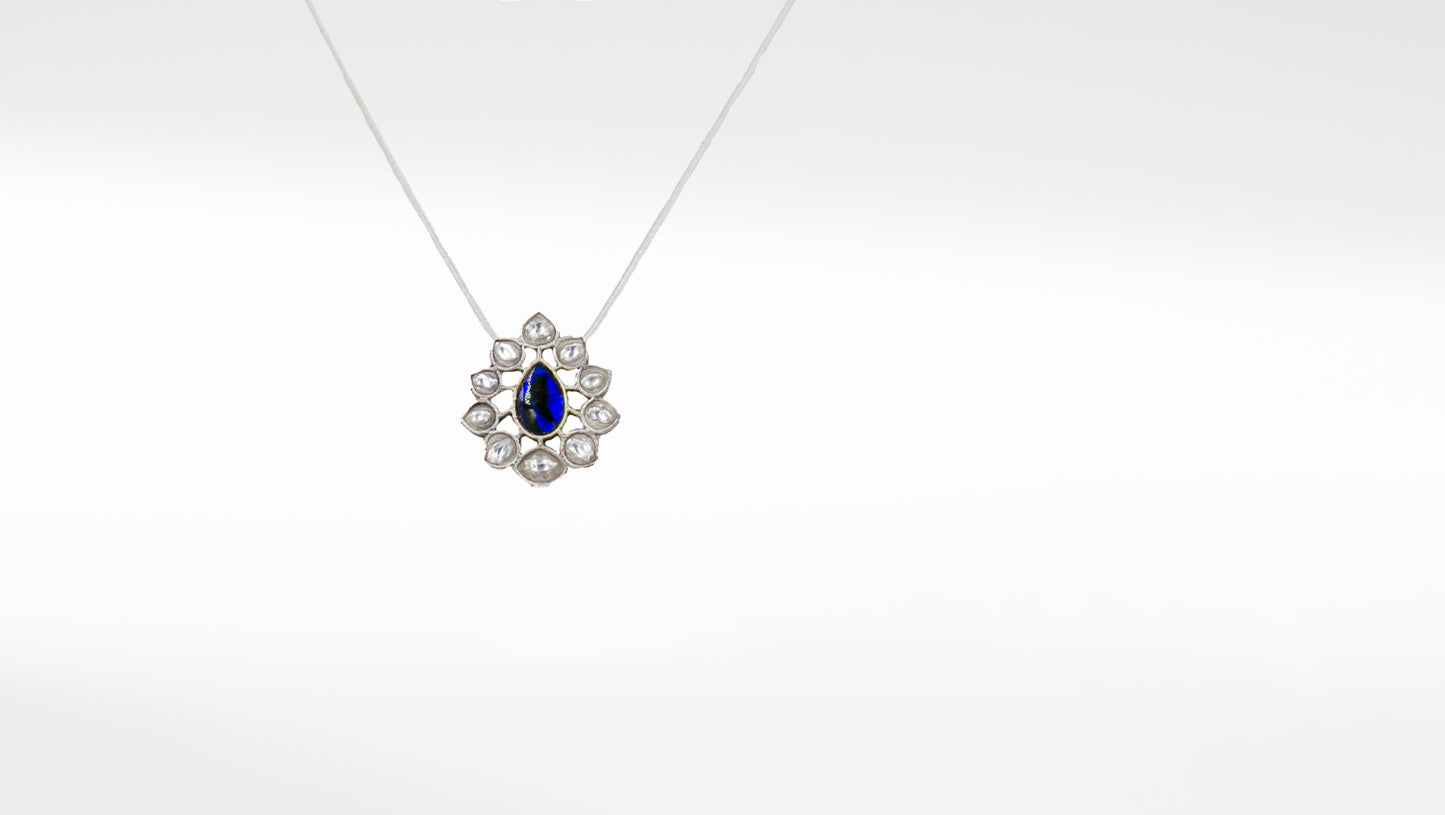 Silver Cosima Handcrafted Pendant with Earring