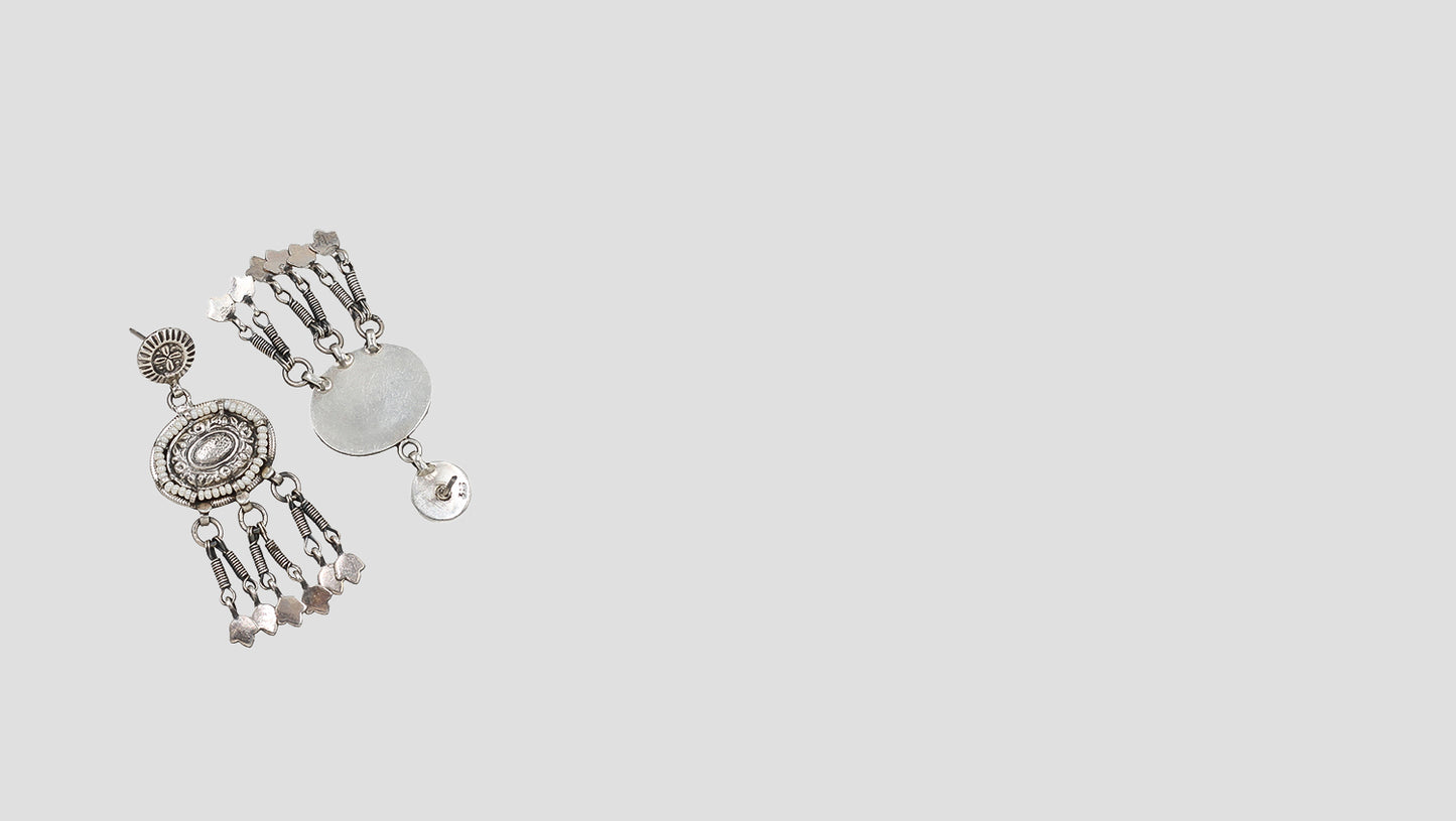 Ethereal Elegance: Sangeeta Boochra's Artisanal Silver Earrings