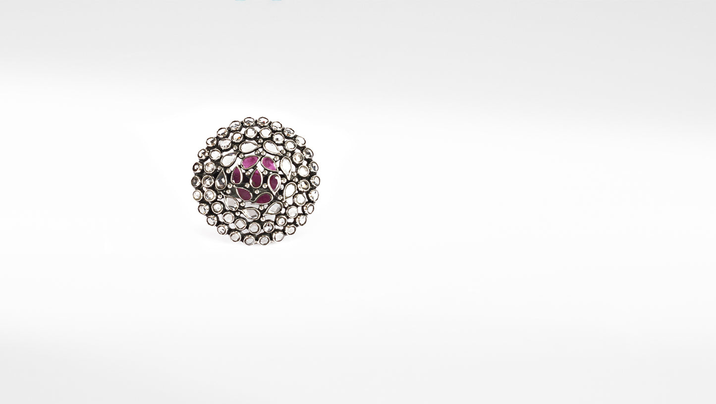 Sangeeta Boochra Silver Ring