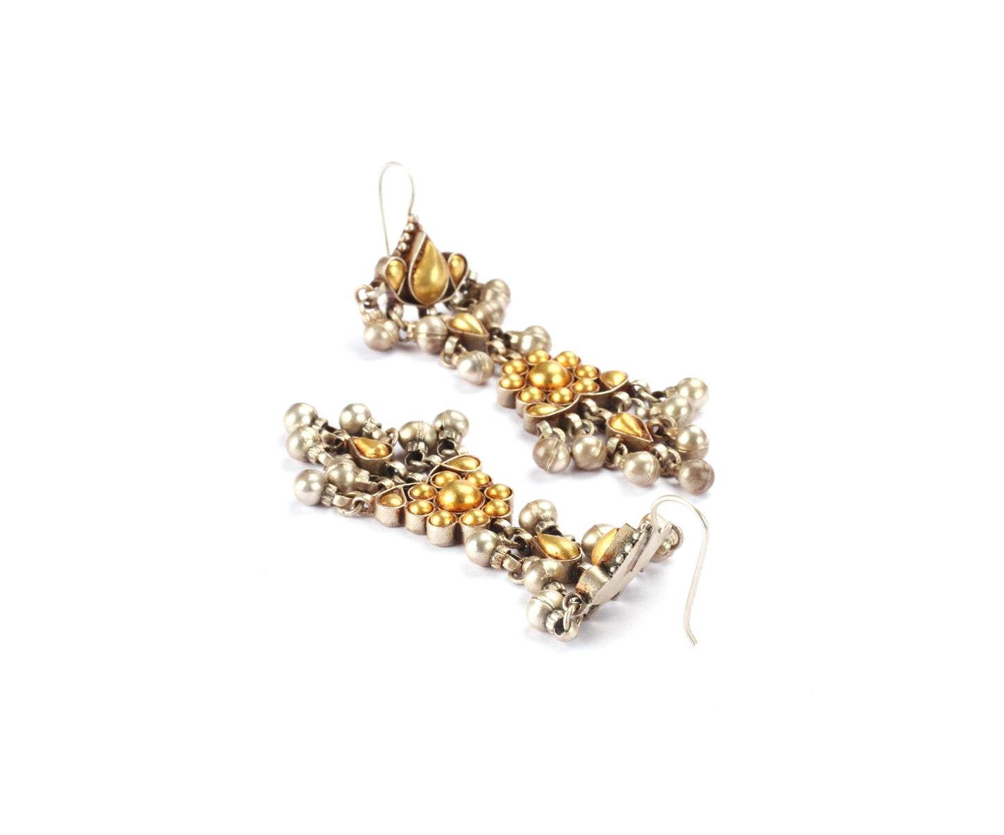 Sangeeta Boochra Silver Earrings Studded With 24k Gold Plating