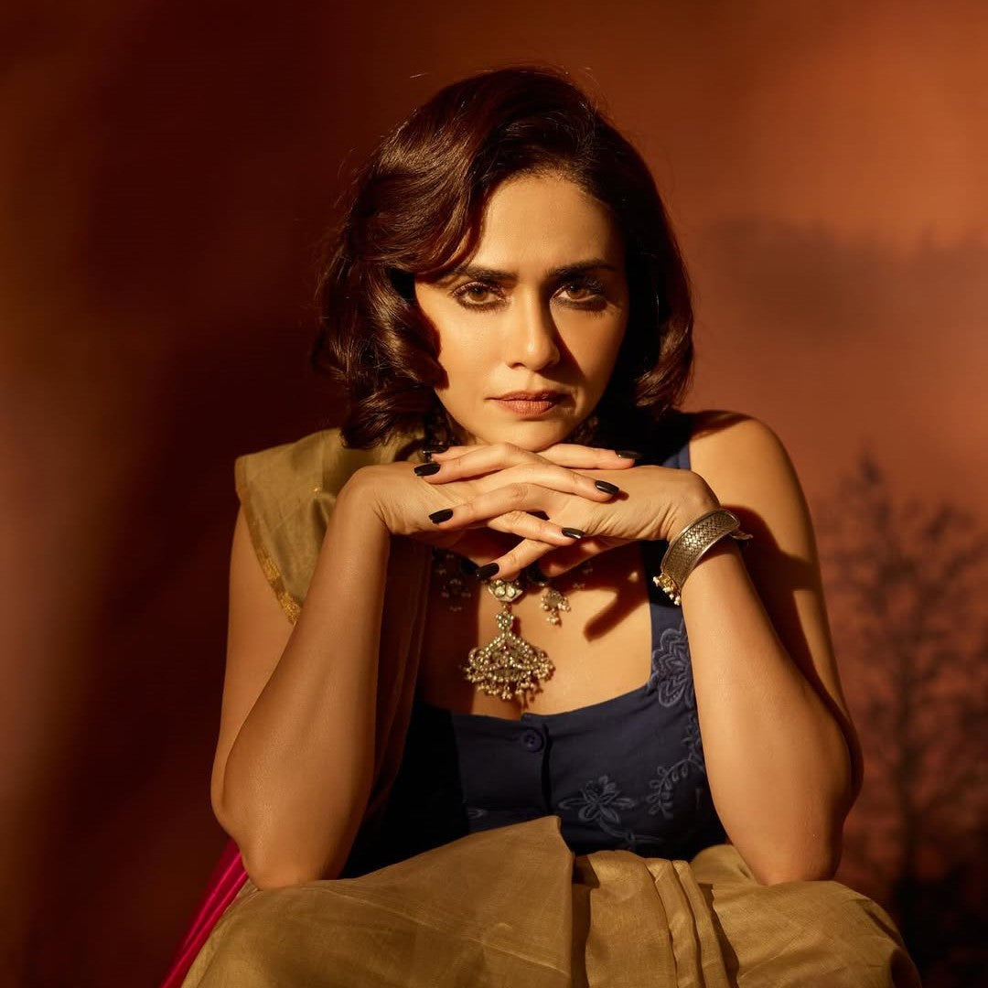 Amruta Khan in Sangeeta Boochra’s Royal Silver Heritage Jewellery