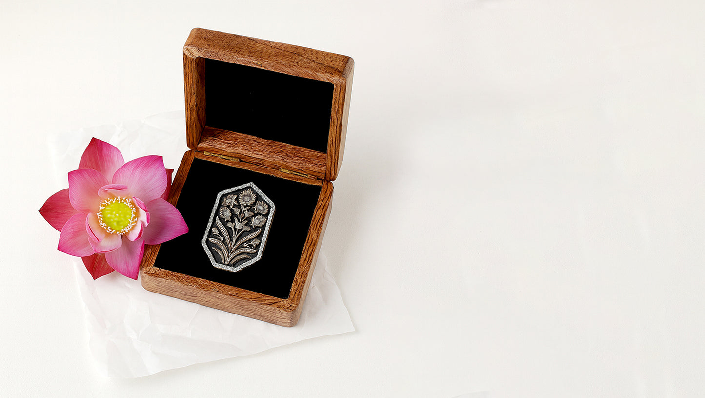 Sangeeta Boochra “Flora Royale” Handcrafted Silver Brooch