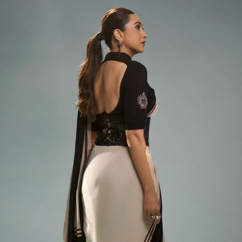 Timeless Grace: Karisma Kapoor in Sangeeta Boochra Silver Earrings