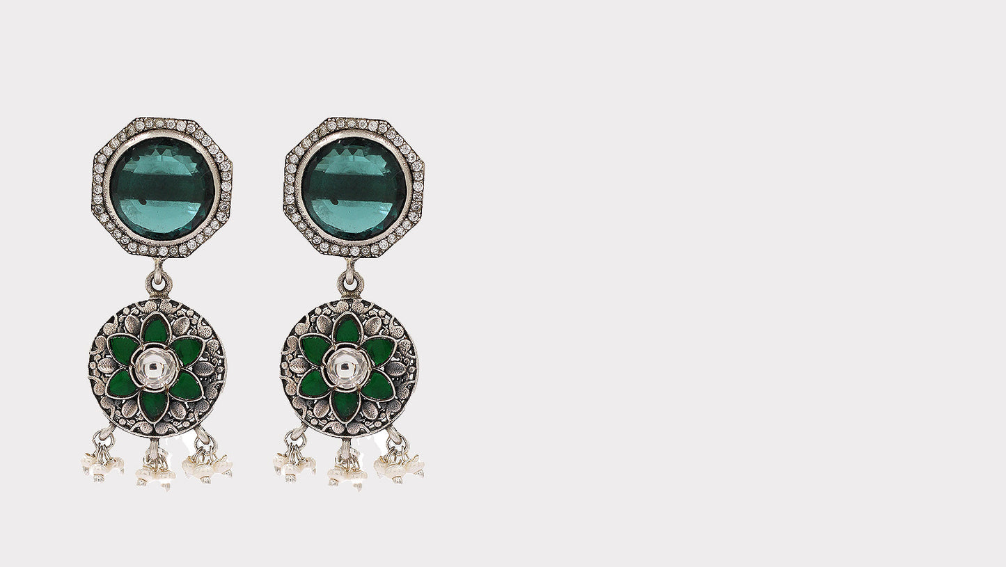 Timeless Silver Handcrafted Earrings by Sangeeta Boochra