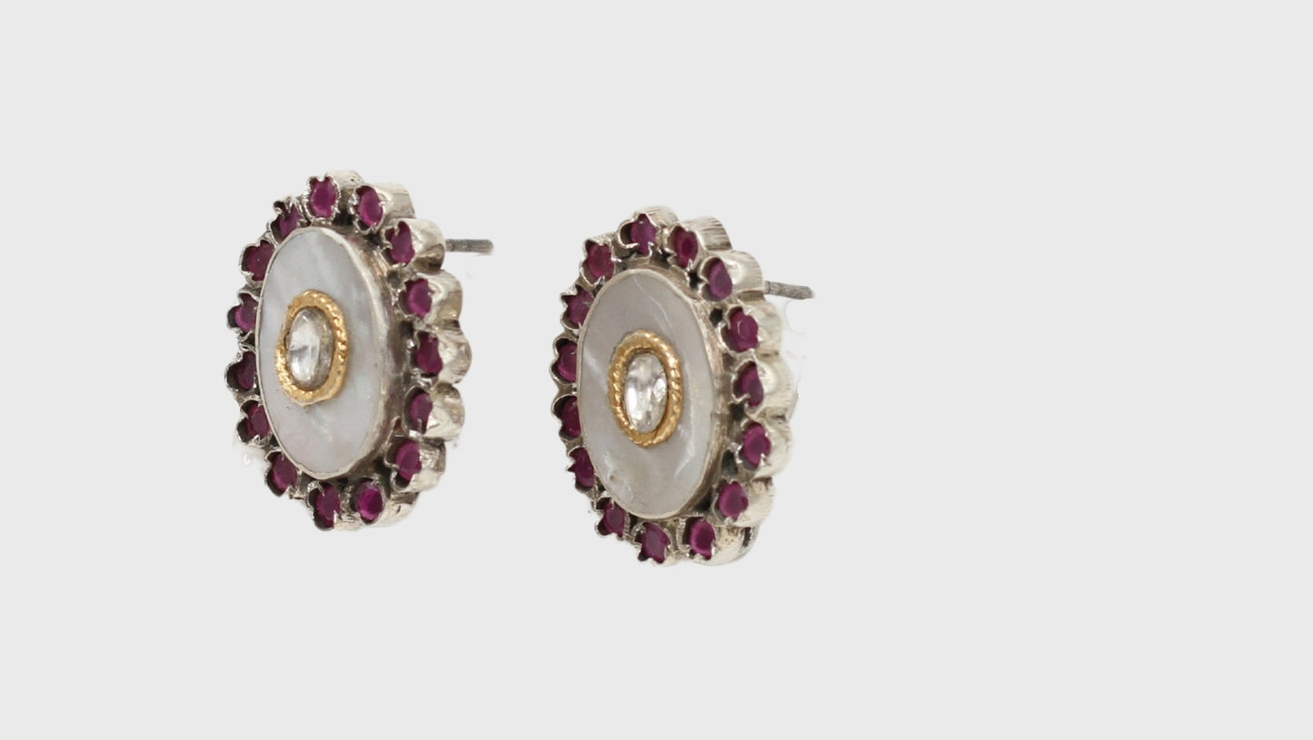 Signature Shine: Silver Handmade Stud Earrings