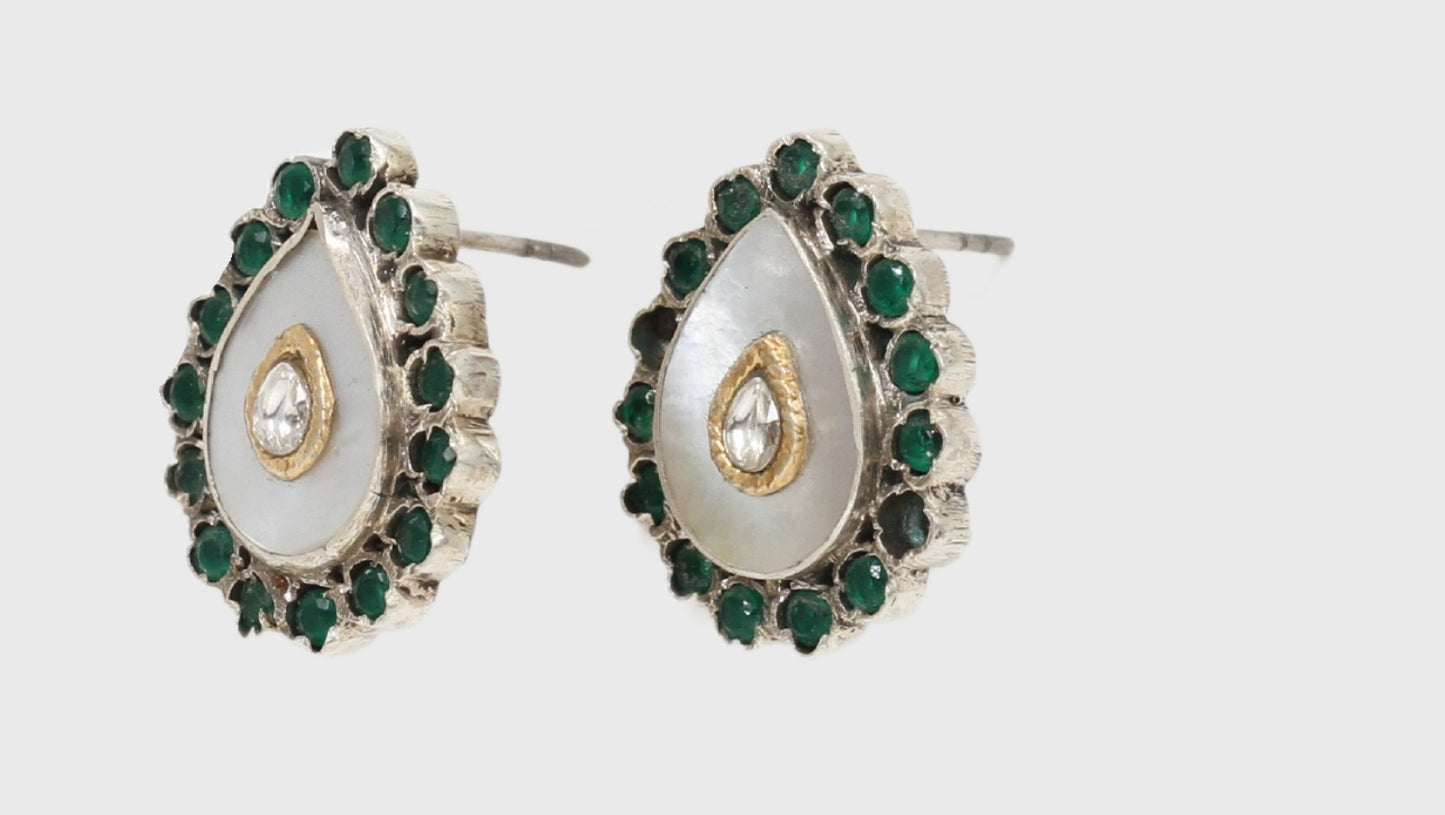 Pure Elegance: Silver Handmade Stud Earrings