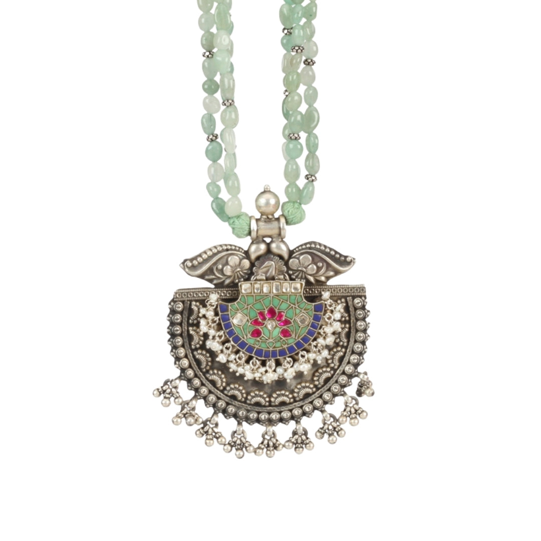 Zara Silver Oxidised Necklace