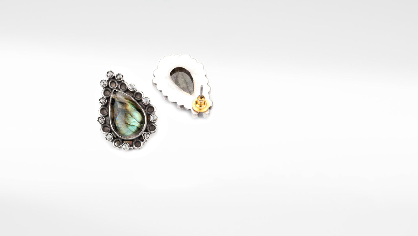 Silver Drusia Handcrafted Earrings