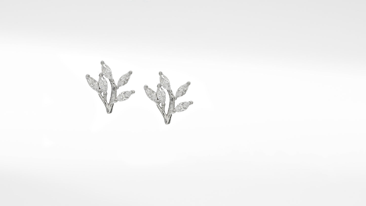 Sangeeta Boochra 925 Sterling Silver Jewelry Circular Cubic Zirconia CZ Stud Earring