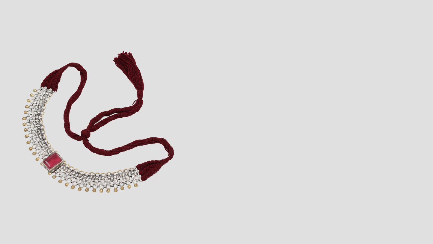 Traditional Rajasthani Silver Choker Necklace – Sangeeta Boochra
