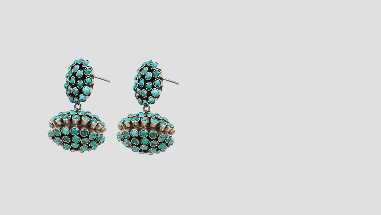 Sculpted Beauty: Sangeeta Boochra Artisan Silver Earrings