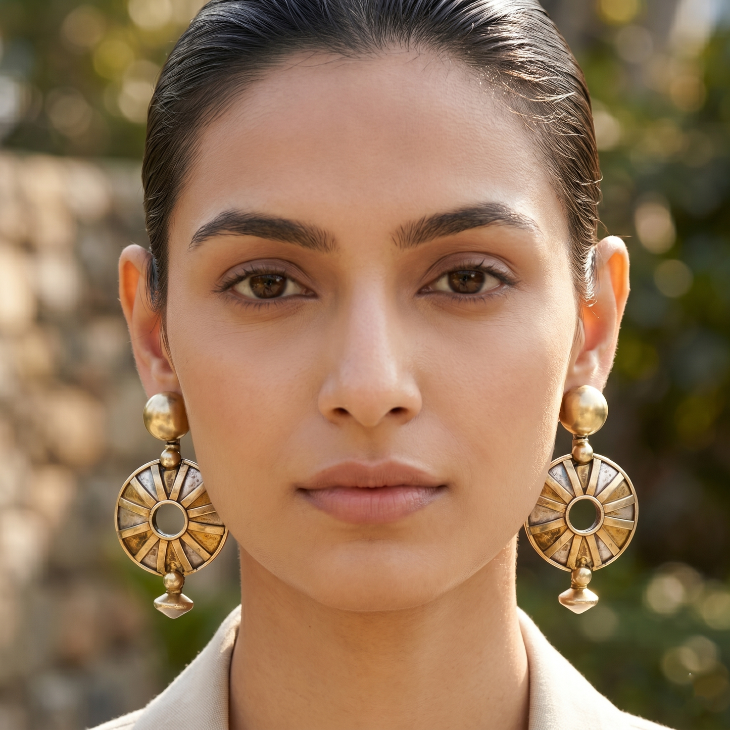 Sangeeta Boochra Antique Finish Dual Tone Earrings