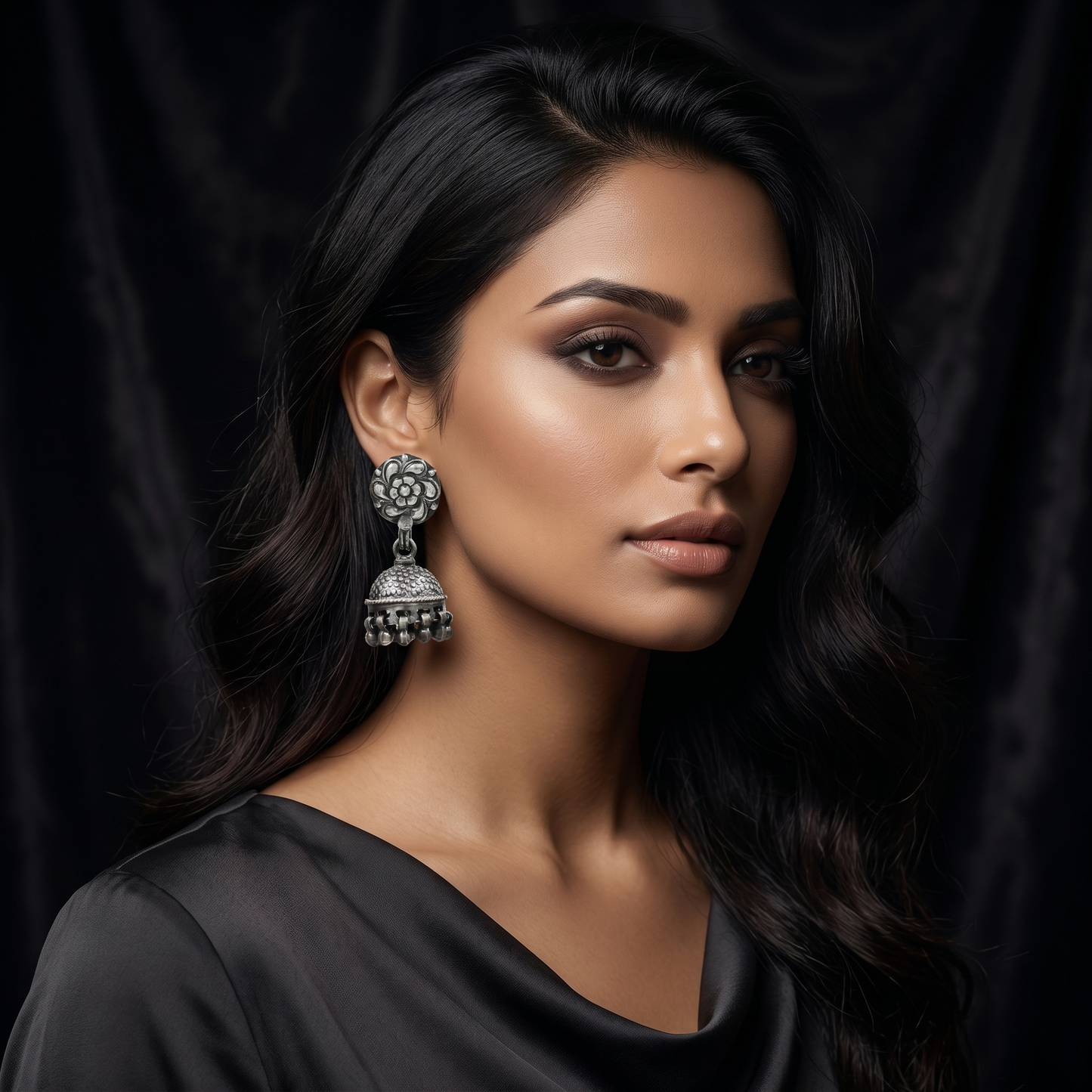 Sangeeta Boochra Traditional Floral Jhumka Earrings