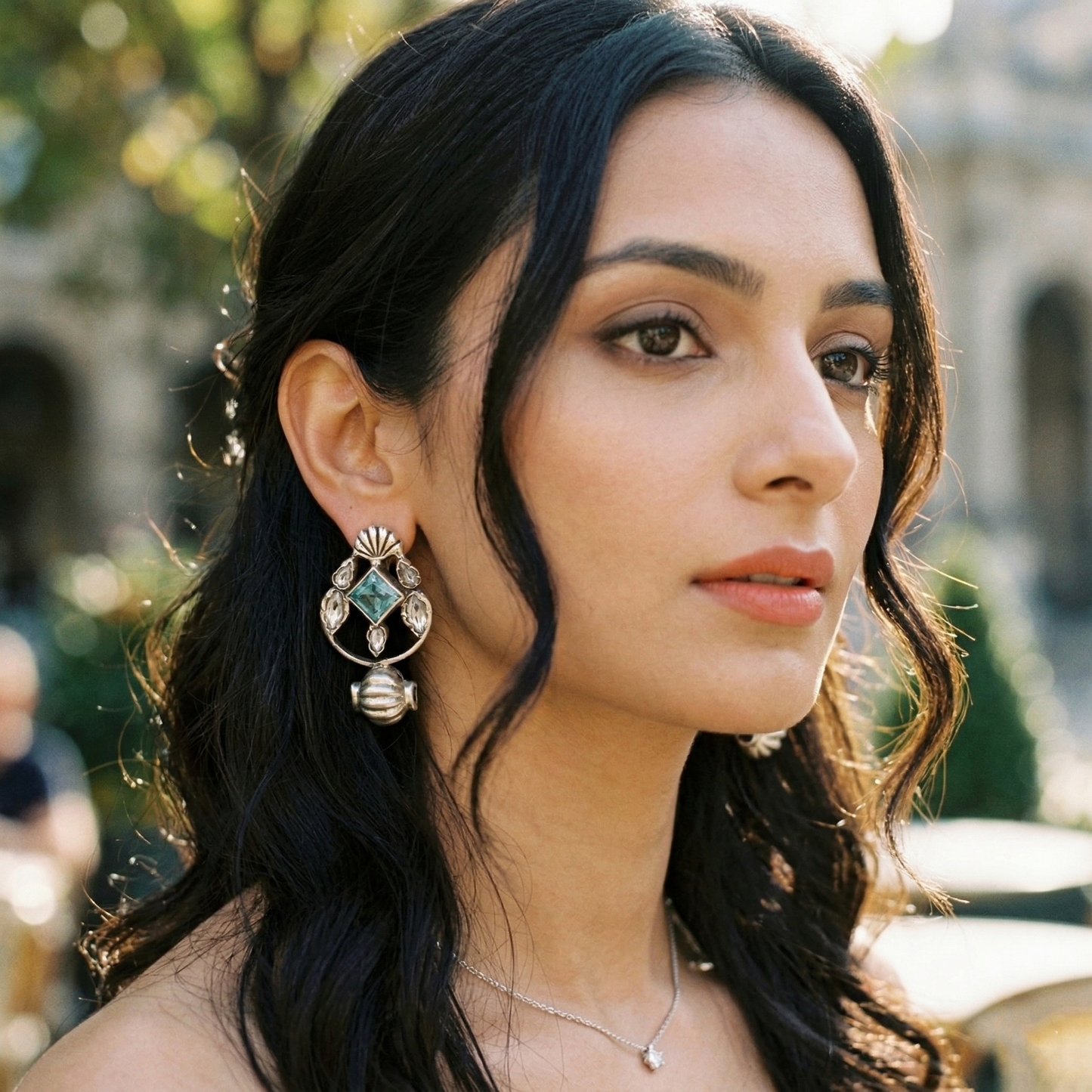Sangeeta Boochra Traditional Oxidised Silver Statement Earrings