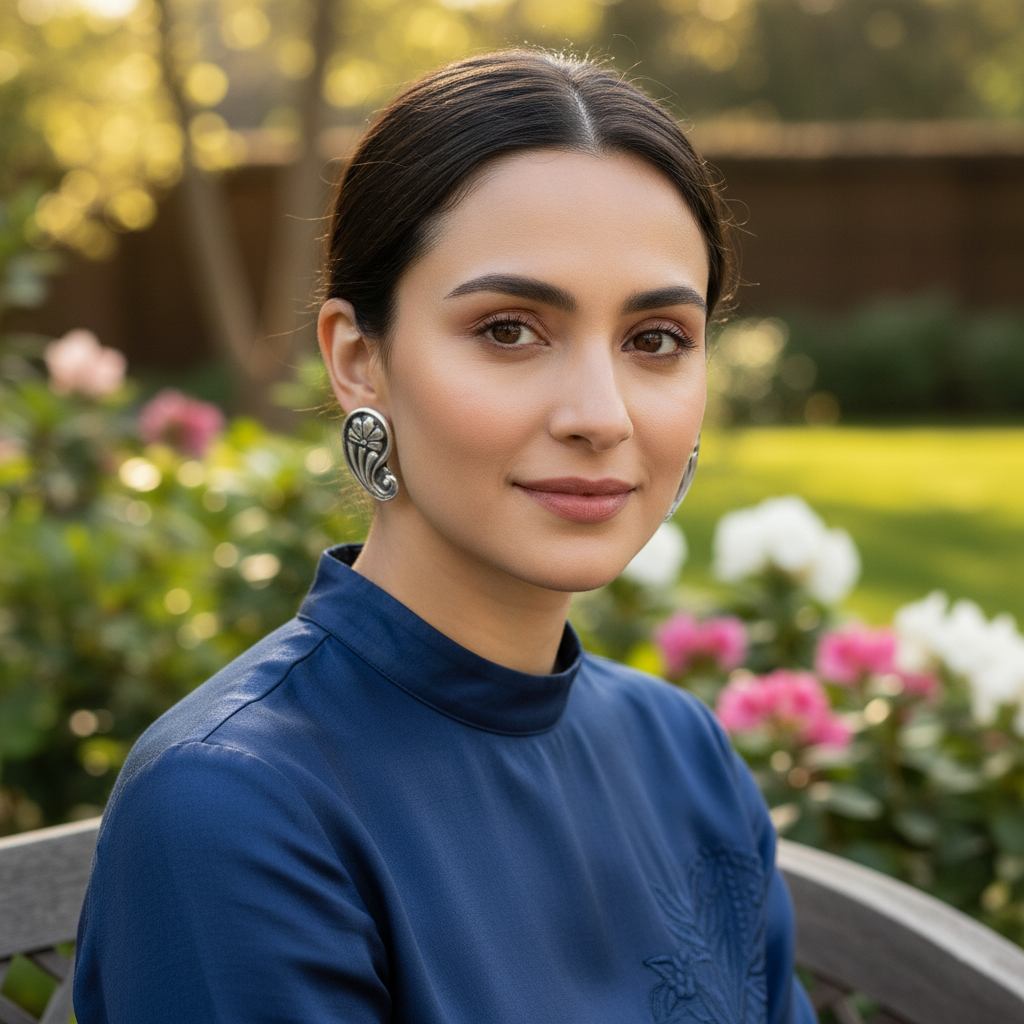 Sangeeta Boochra Handcrafted Oxidised Silver Studs