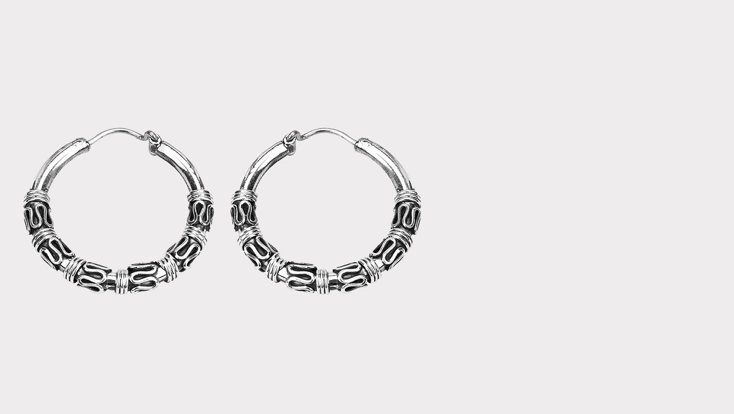 Silver Adali Hoop Earrings