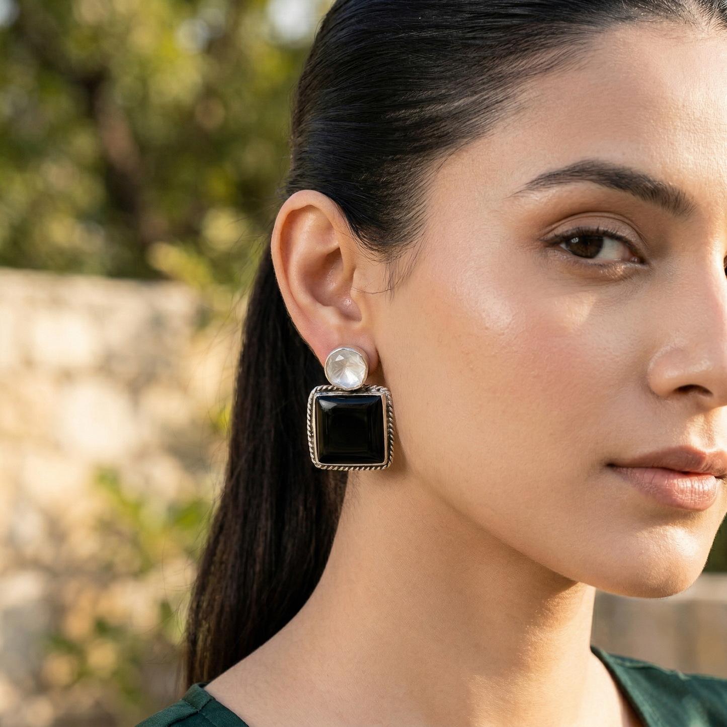 Sangeeta Boochra Artisan Oxidised Silver Statement Earring