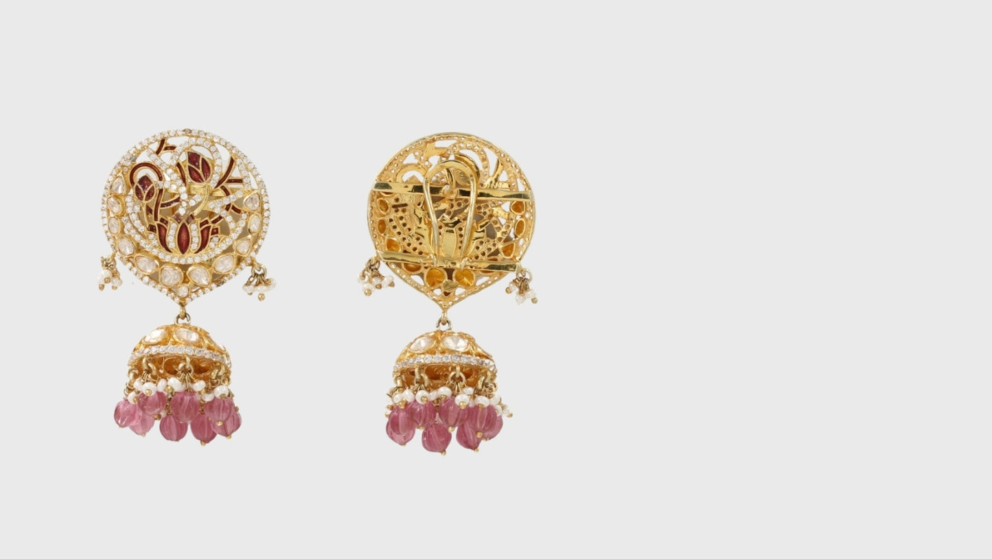 Sangeeta Boochra Silver Moissanite Earrings