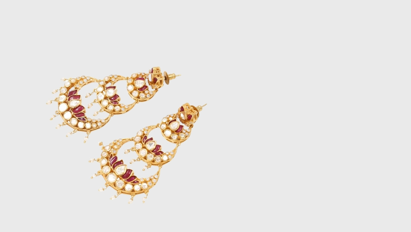 Sangeeta Boochra Silver Moissanite Earrings