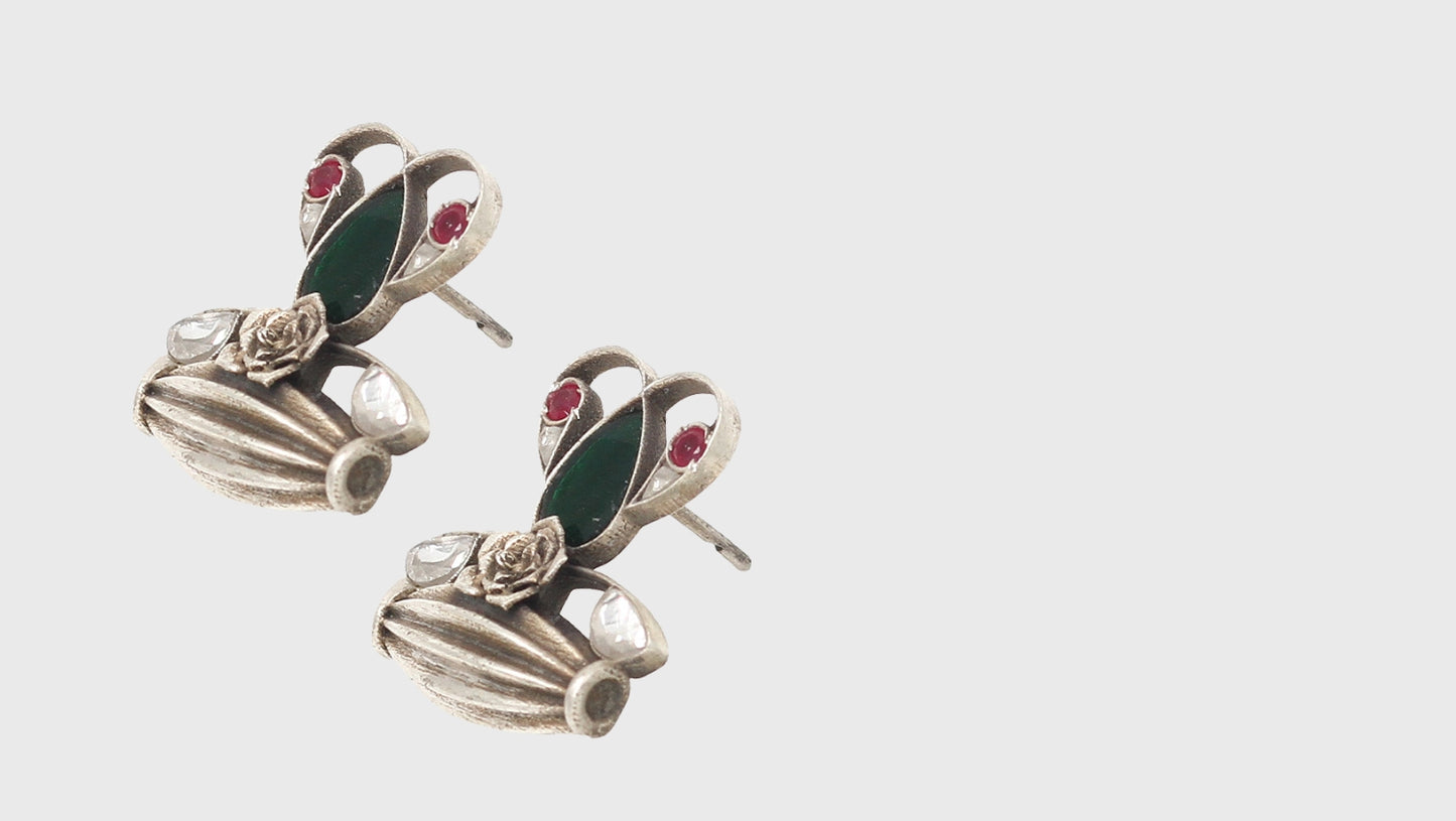 Timeless Elegance: Sangeeta Boochra Silver Handcrafted Earrings