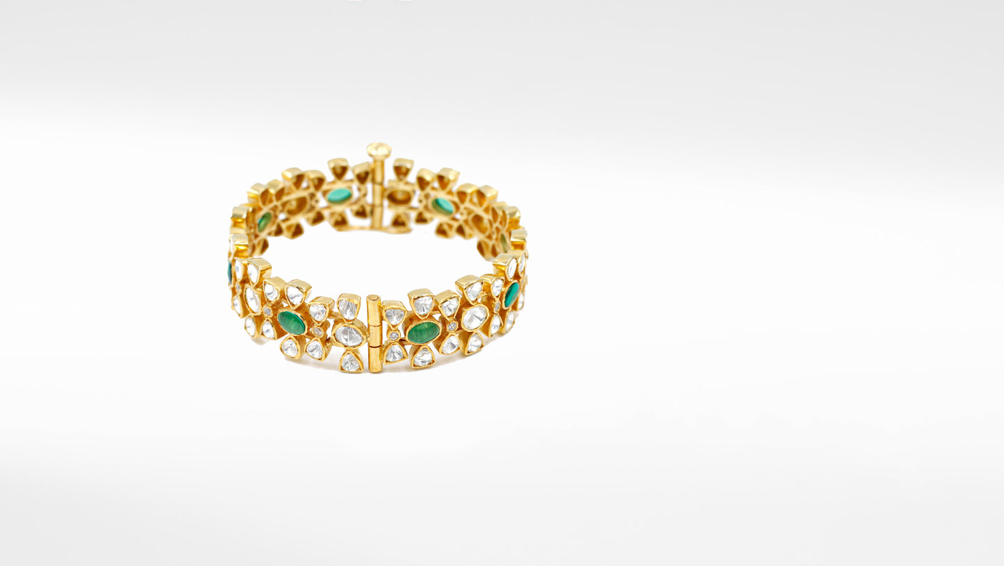Sangeeta Boochra Silver Moissanite Bangle in elegant design
