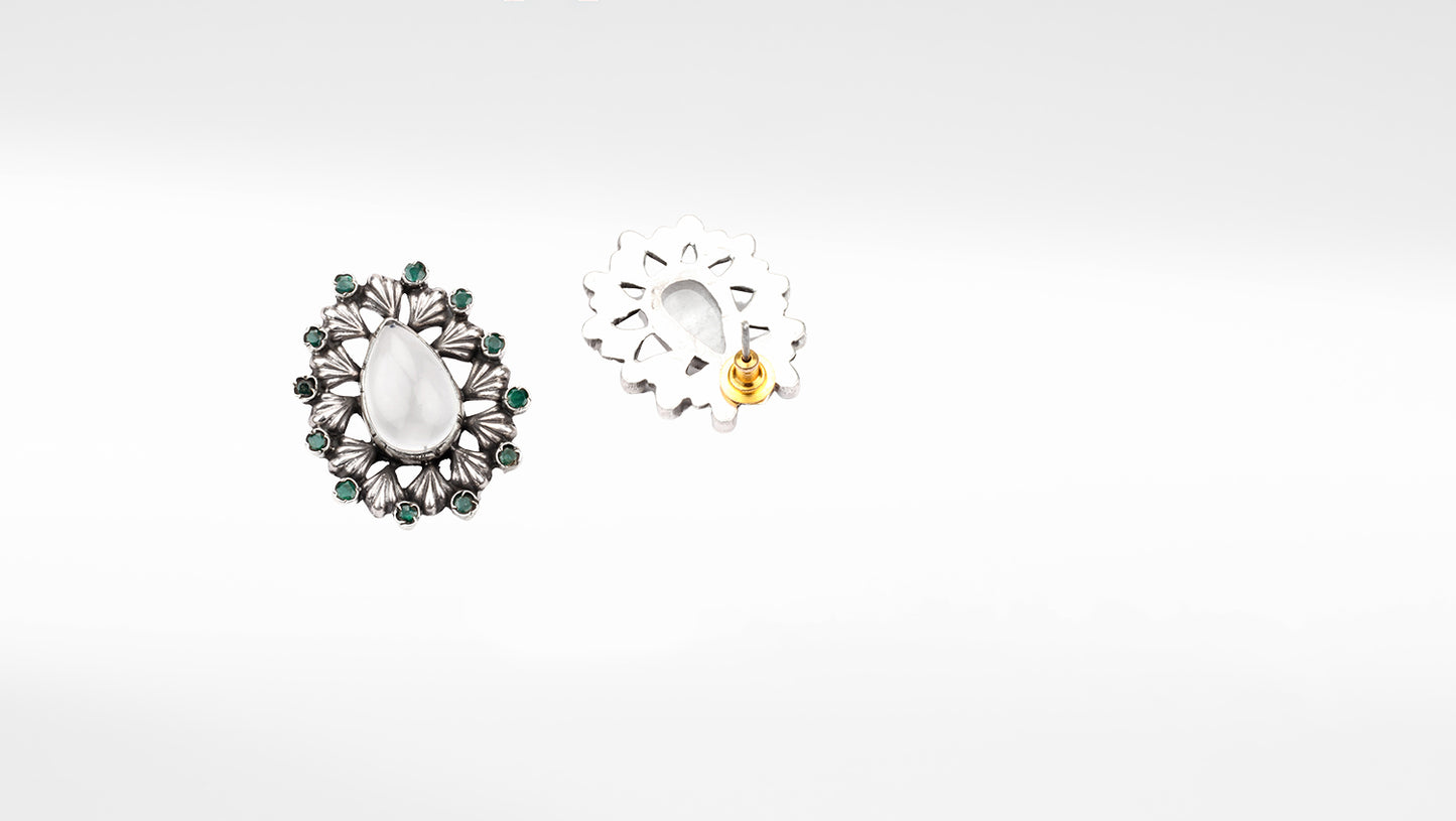 Silver Battista Handmade Oxidized Earrings