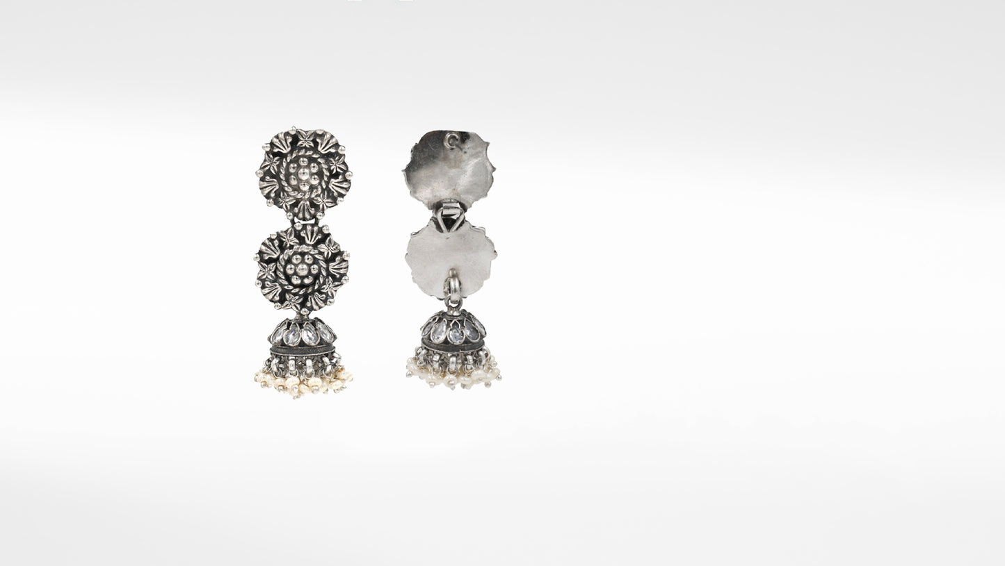 Silver Alivia Handcrafted Drop Earring