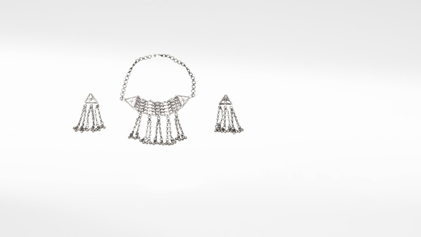 Silver Fillippa Necklace Set