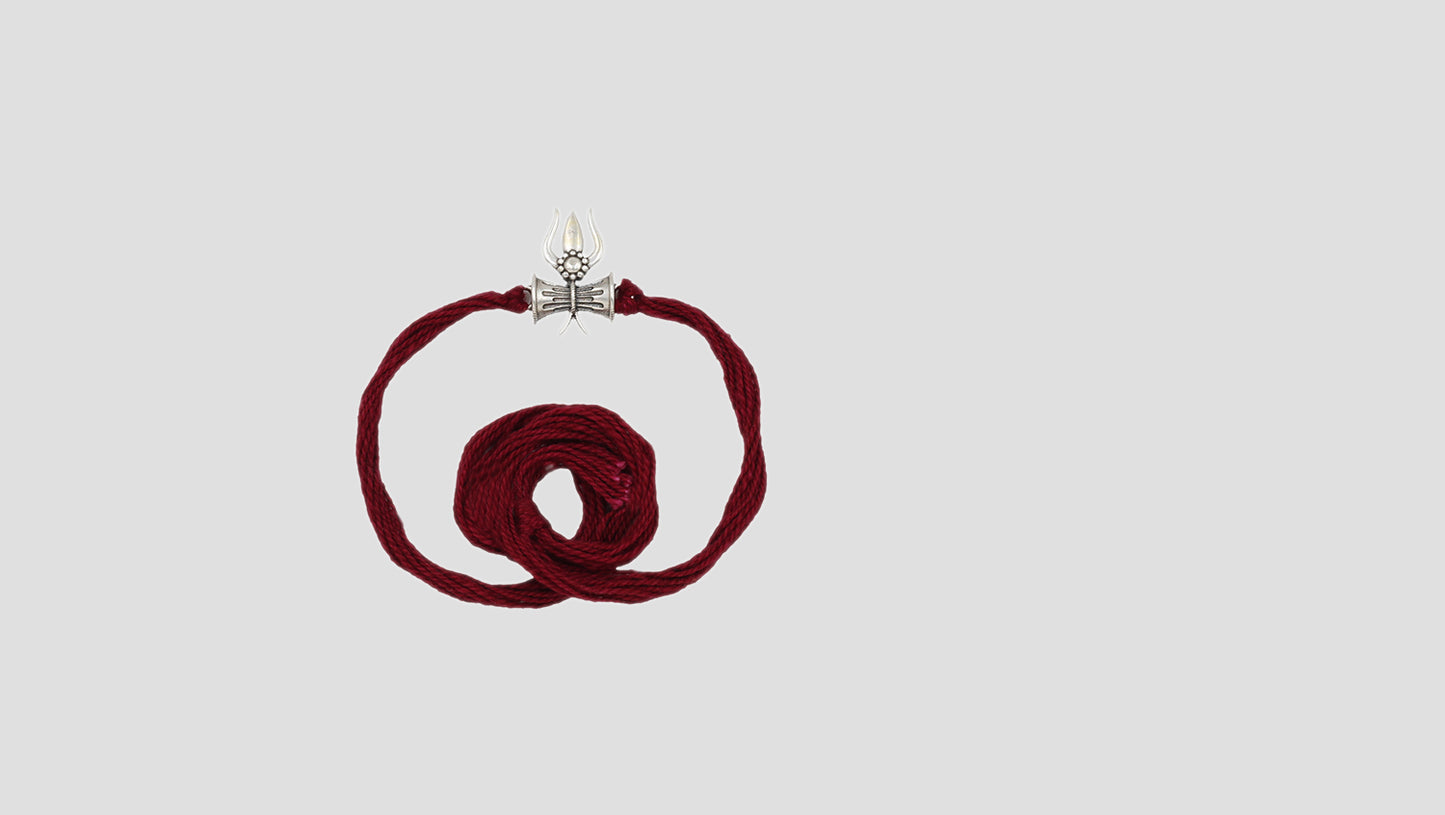 Divine Strength Silver Rakhi – Handcrafted by Sangeeta Boochra