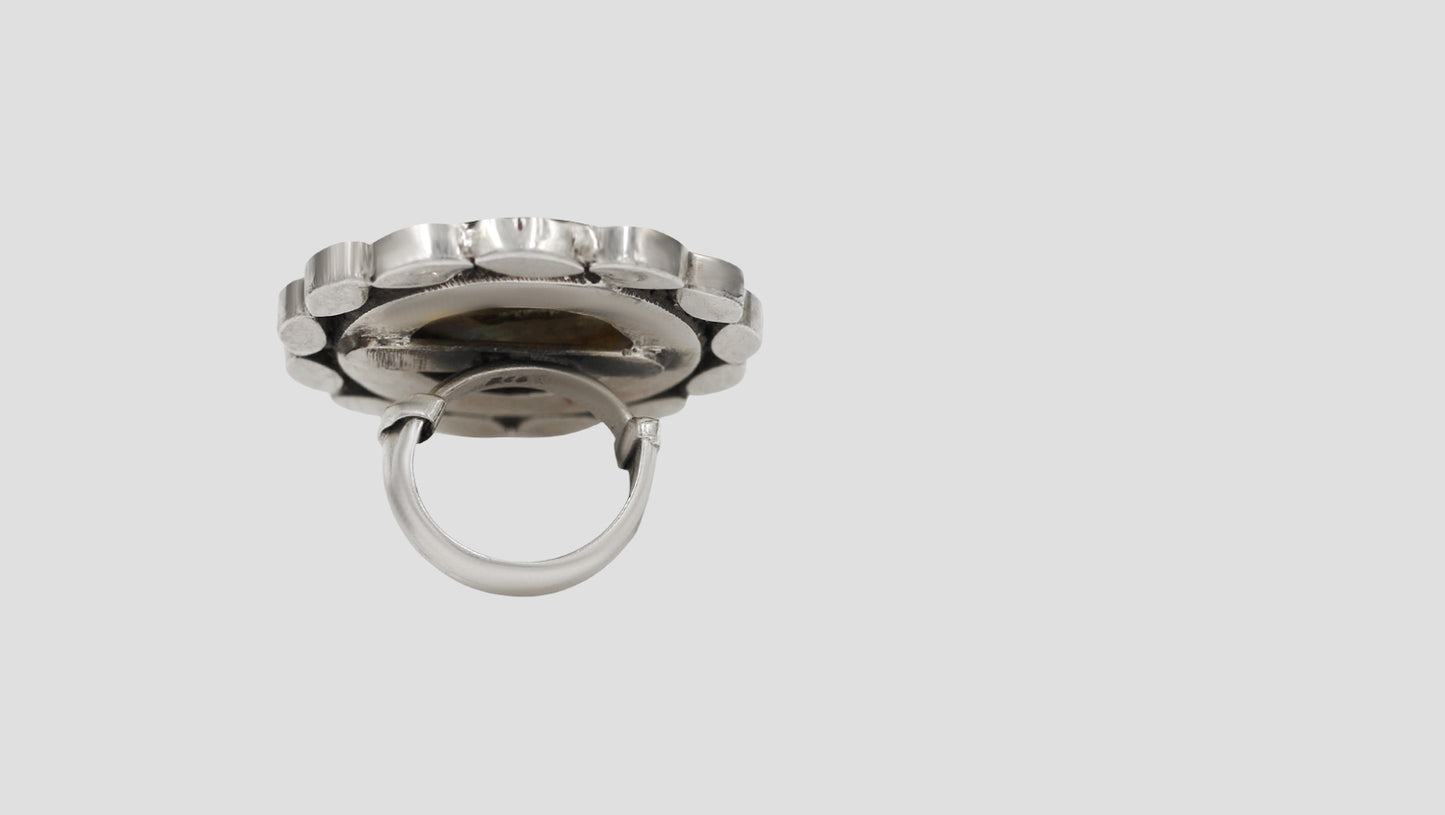 Handcrafted Labradorite Silver Ring by Sangeeta Boochra