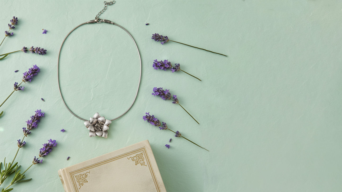 Handcrafted Oxidised Flower Design Silver Pendant by Sangeeta Boochra