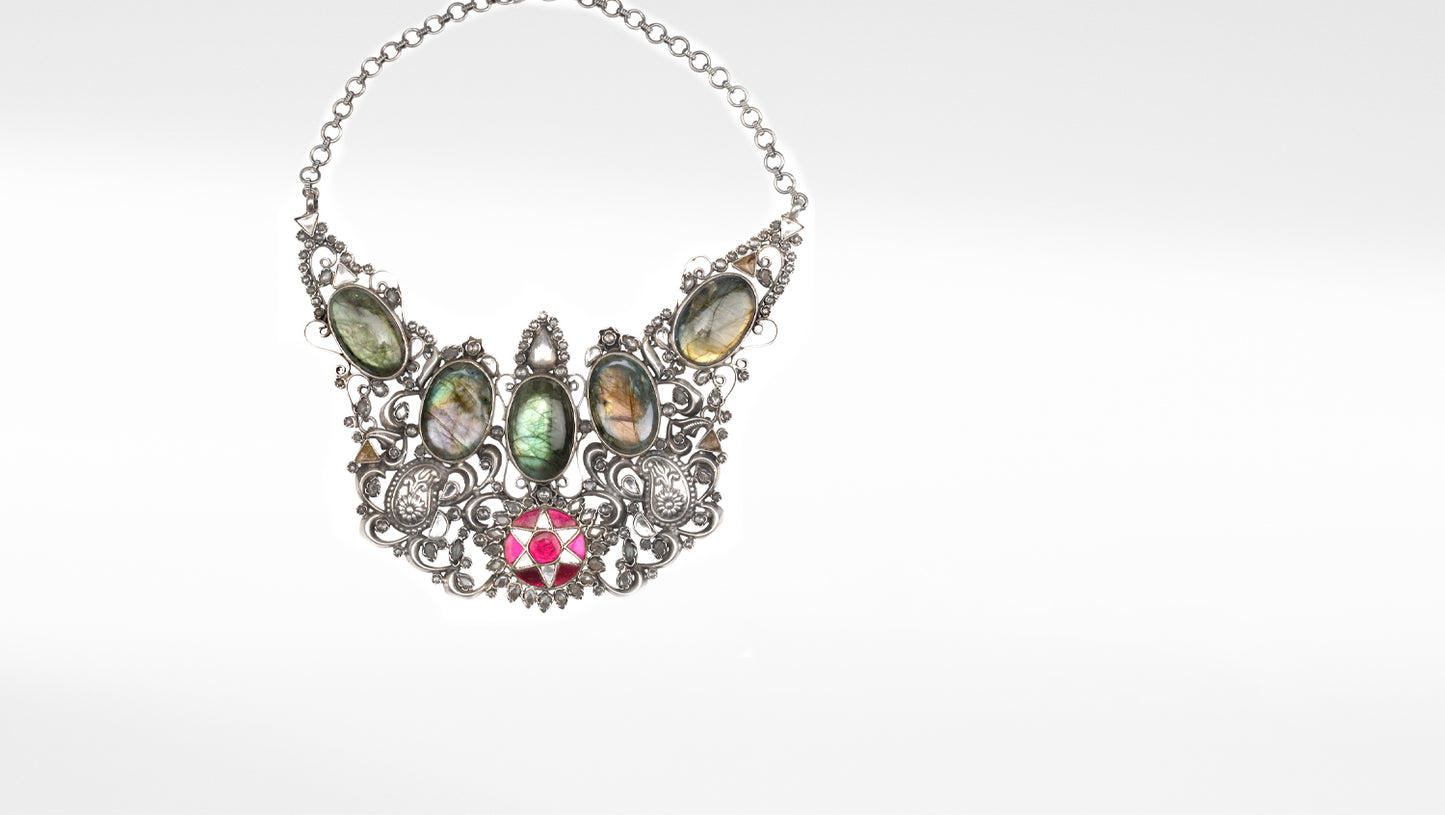Sangeeta Boochra Tribal Silver Necklace