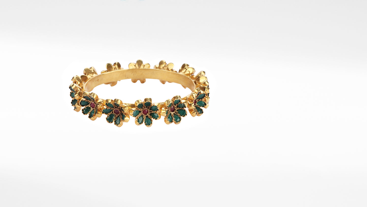 Sangeeta Boochra Silver Bangle With 24K Gold Plating