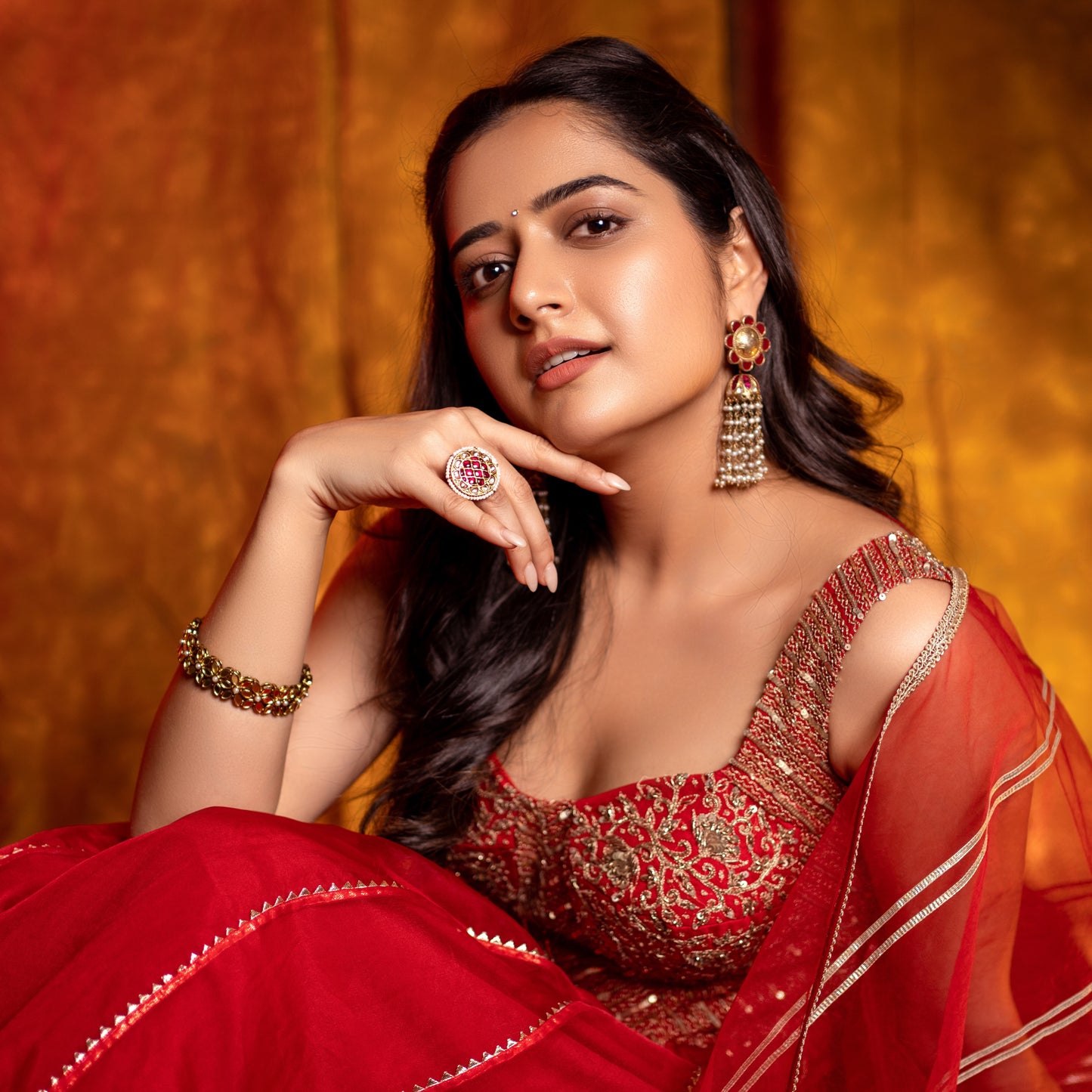 Ashika ranganath In Sangeeta Boochra Silver Jewellery