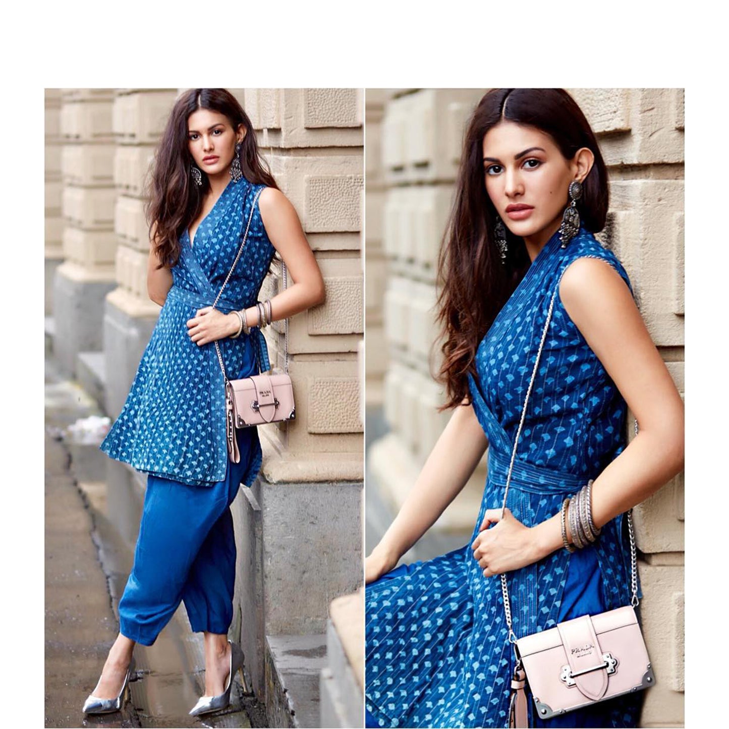 Amyra Dastur in Silver Earrings and Bangles