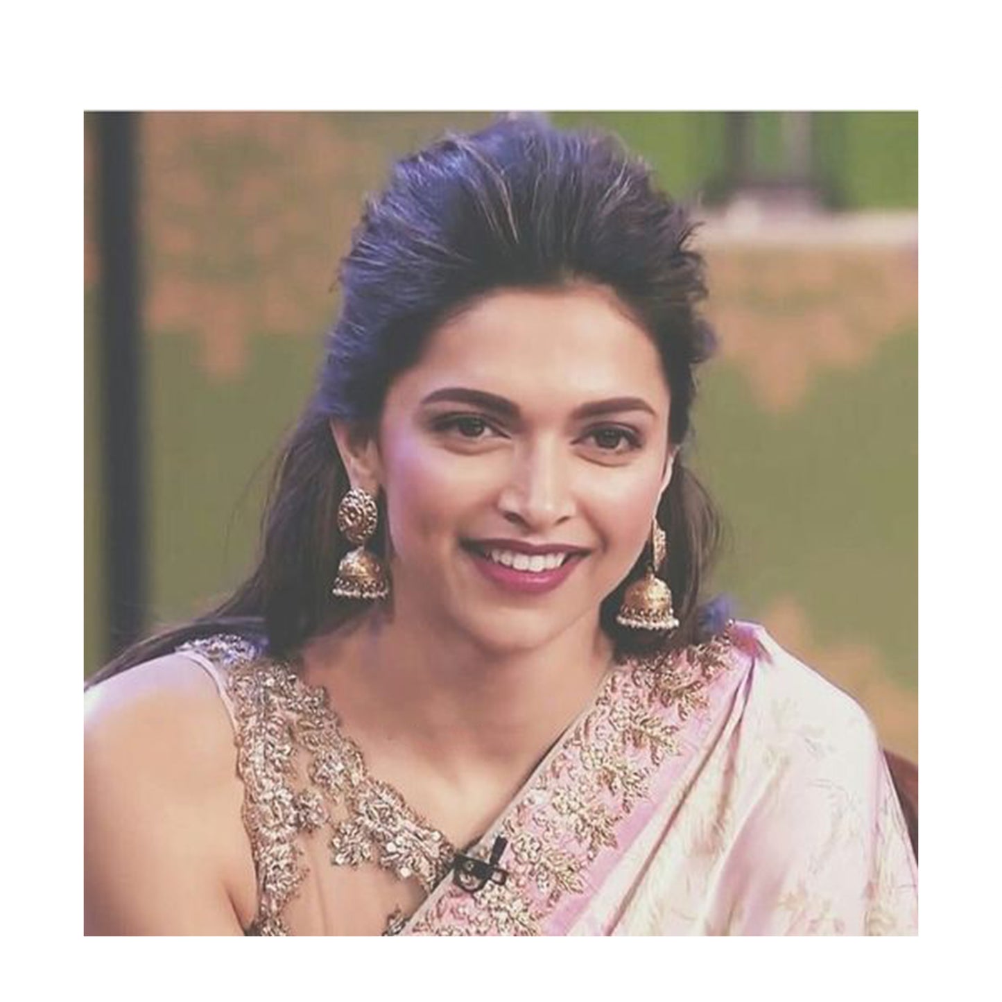 Deepika Padukone in 24k Gold Plated Silver Earrings
