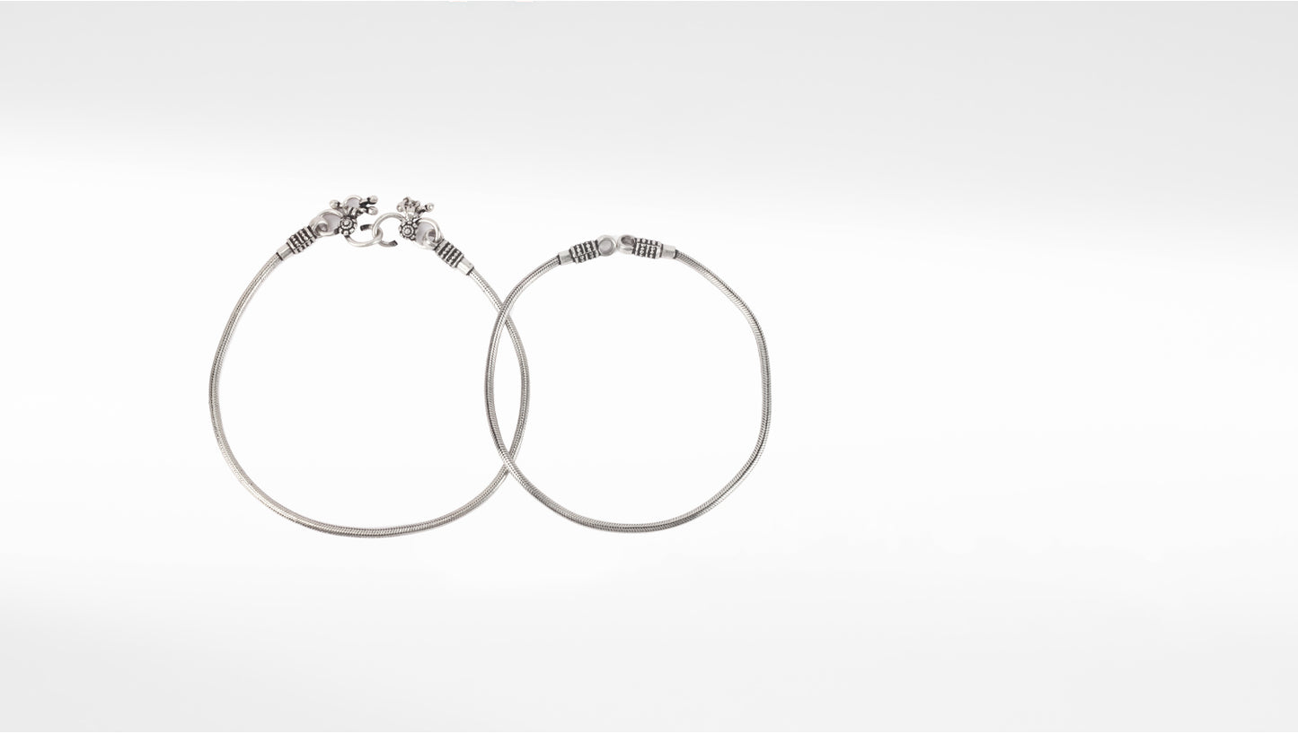 Sangeeta Boochra Tribal Silver Anklets