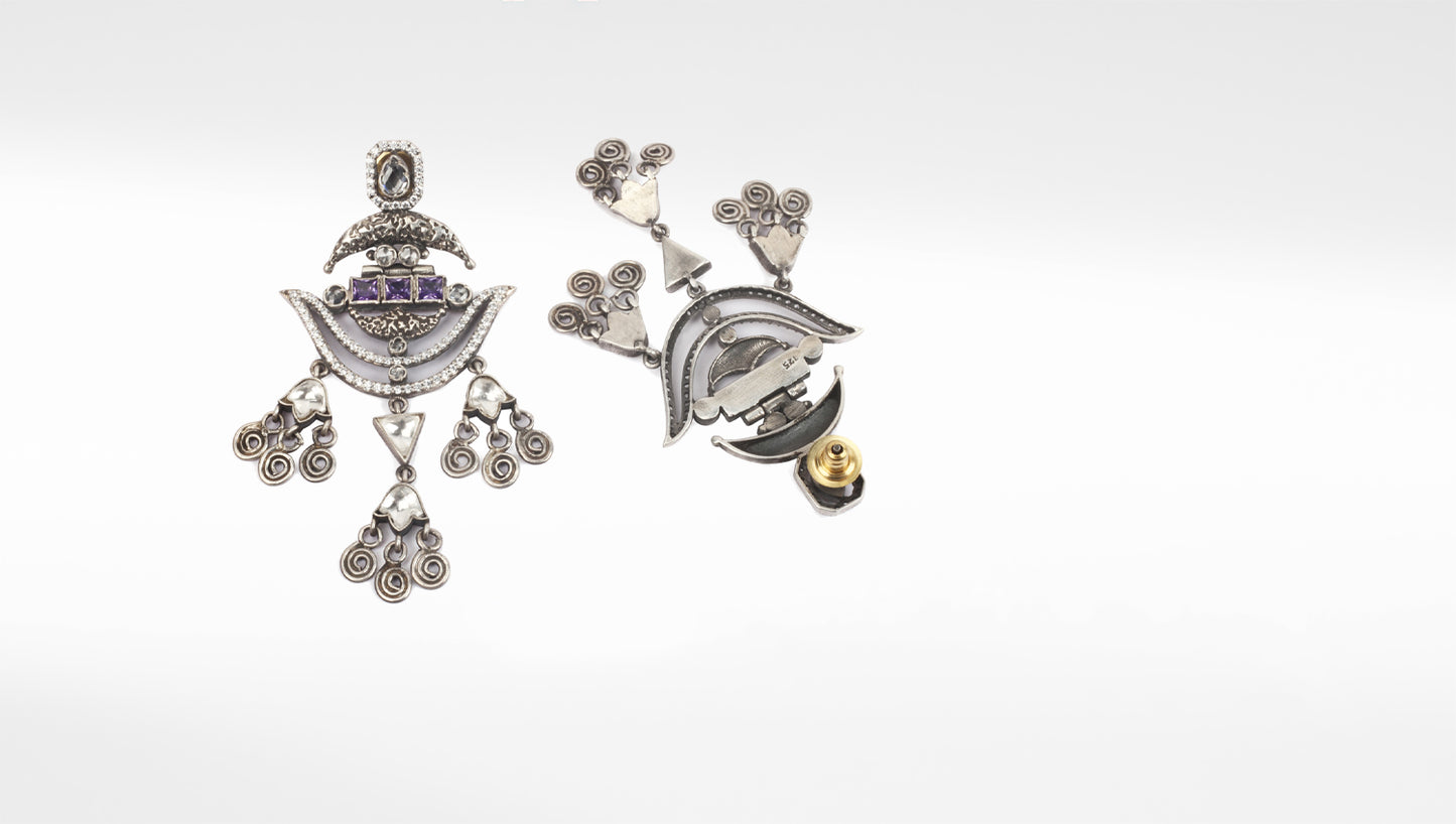 Sangeeta Boochra Tribal Silver Earrings