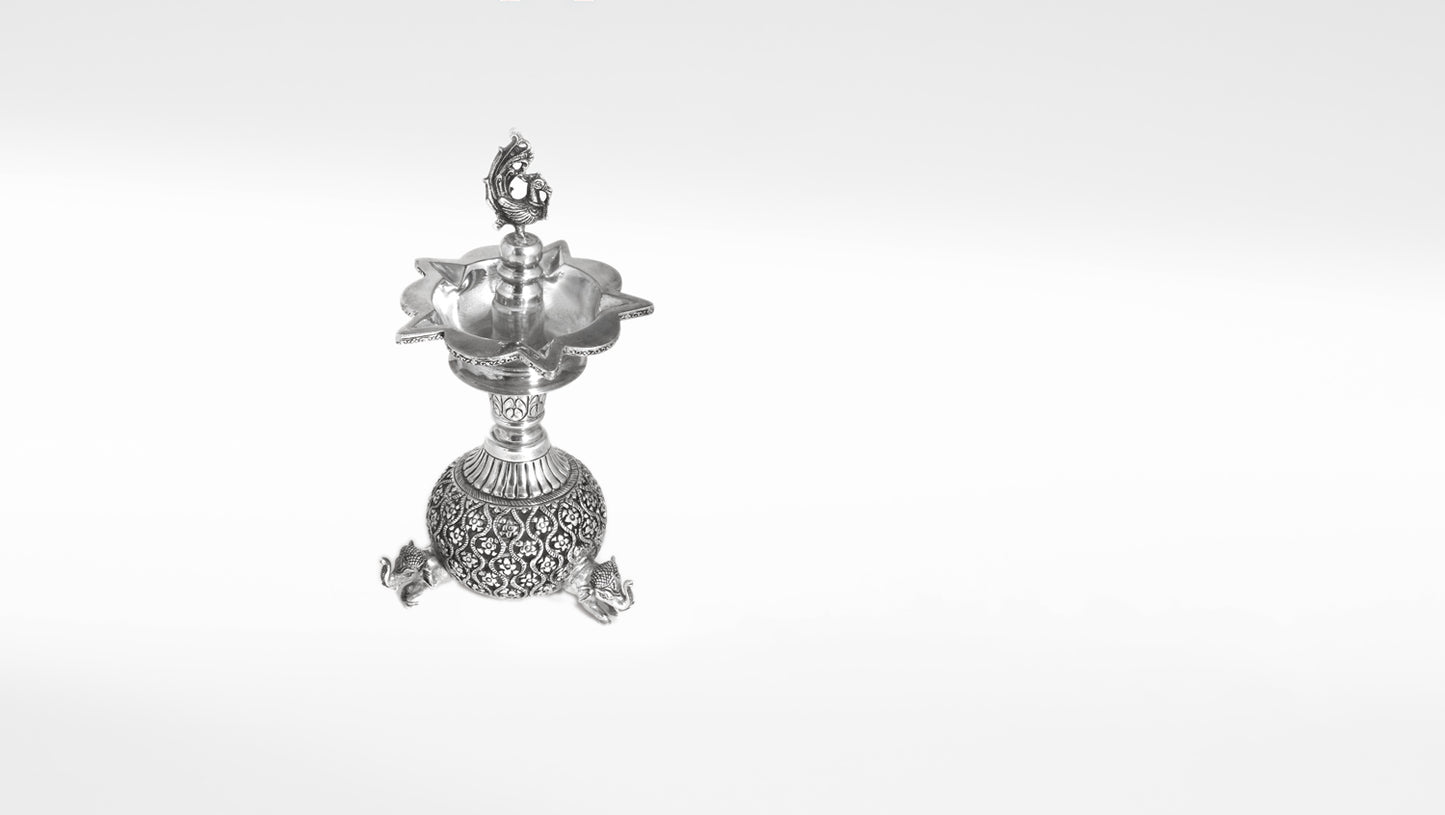 Sangeeta Boochra Sterling Silver Bird Hanging Diya