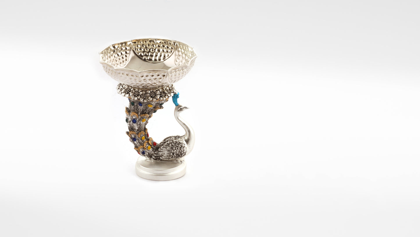 Sangeeta Boochra Sterling Silver Bird Hanging Diya